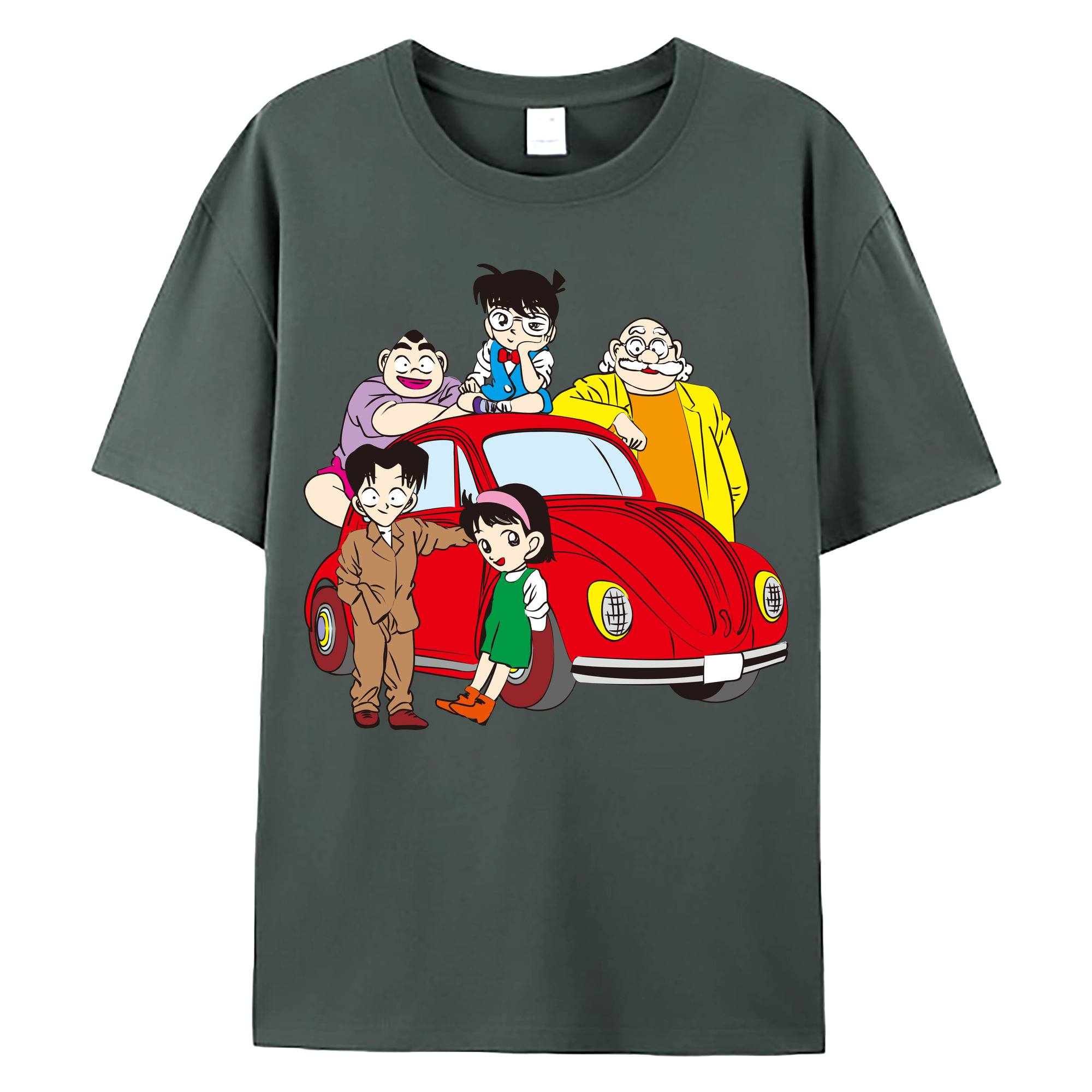 （画像用） 名探偵コナン Detective Conan 綿100％ メンズ半袖Tシャツ｜肌触りやわらか＆通気性